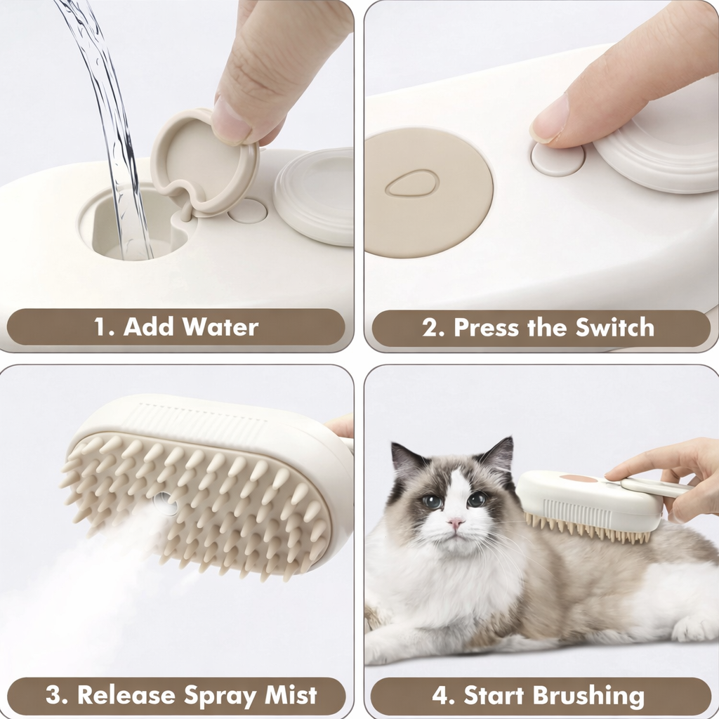 Steam Brush for Dog/Cat