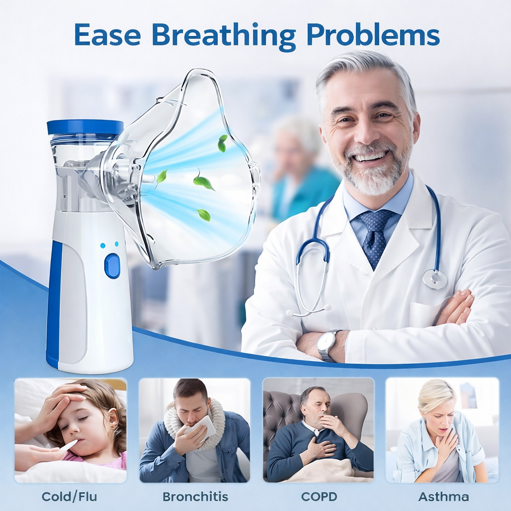 Portable Ultrasonic Rechargeable Mesh Nebulizer Machine