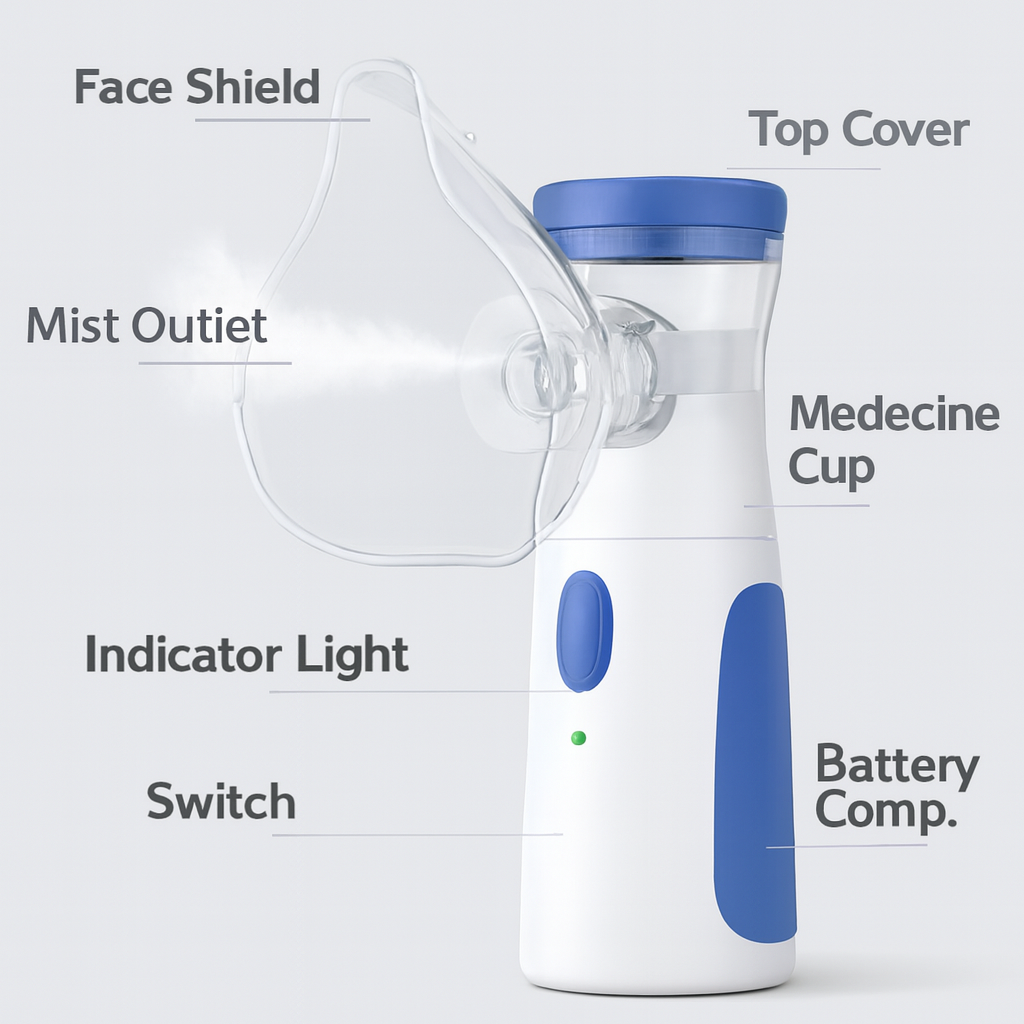 Portable Ultrasonic Rechargeable Mesh Nebulizer Machine